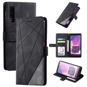 For Samsung Galaxy A7(2018) Skin Feel Splicing Horizontal Flip Leather Case with Holder & Card Slots & Wallet & Photo Frame(Black) (OEM)