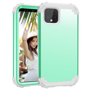For Google Pixel 4 3 in 1 Shockproof PC + Silicone Protective Case(Mint Green + Grey) (OEM)