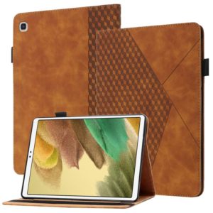 For Samsung Galaxy Tab A7 Lite 8.7 T220/T225 Rhombus Skin Feel Horizontal Flip Tablet Leather Case with Card Slots & Holder(Brown) (OEM)