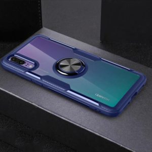 Scratchproof TPU + Acrylic Ring Bracket Protective Case For Huawei P20(Blue) (OEM)