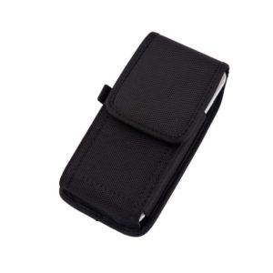 Men Oxford Nylon Fabric Wear Belt Bag Mobile Phone Pocket XL For 5.2-5.5 inch Phones(Black) (OEM)
