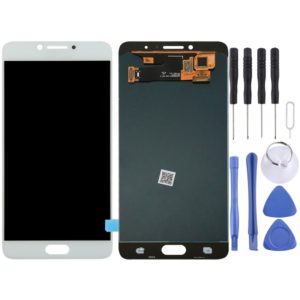 Original LCD Screen for Galaxy C7 Pro / C7010 with Digitizer Full Assembly (White) (OEM)