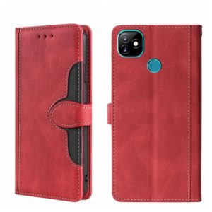 For Itel Vision 1 Skin Feel Straw Hat Magnetic Buckle Leather Phone Case(Red) (OEM)