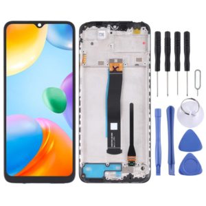 Original LCD Screen and Digitizer Full Assembly with Frame for Xiaomi Redmi 10C/Redmi 10 India/Poco C40 (OEM)