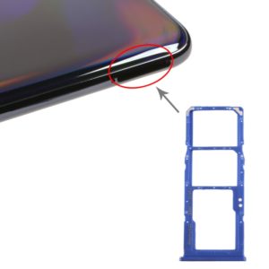For Galaxy A70 SIM Card Tray + SIM Card Tray + Micro SD Card Tray (Blue) (OEM)