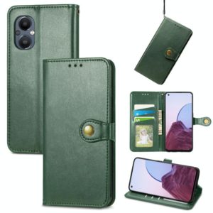 For OnePlus Nord N20 5G Solid Color Leather Buckle Phone Case(Green) (OEM)