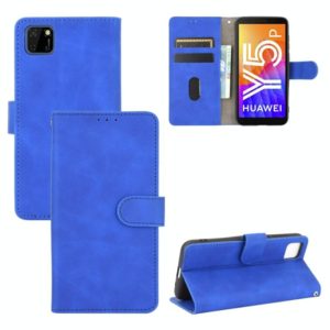 For Huawei Y5p / Honor 9S Solid Color Skin Feel Magnetic Buckle Horizontal Flip Calf Texture PU Leather Case with Holder & Card Slots & Wallet(Blue) (OEM)