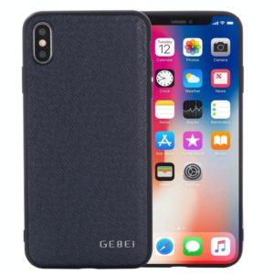 For iPhone 11 GEBEI Full-coverage Shockproof Leather Protective Case(Blue) (GEBEI) (OEM)
