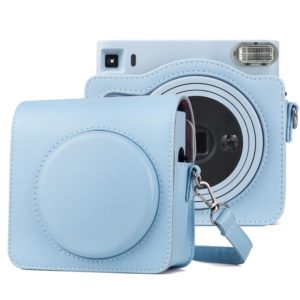 Full Body PU Leather Case Camera Bag with Strap for FUJIFILM instax Square SQ1 (Blue) (OEM)