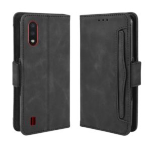 For Galaxy A01 Wallet Style Skin Feel Calf Pattern Leather Case with Separate Card Slots & Holder & Wallet & Photo Frame(Black) (OEM)