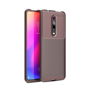 For OnePlus 8 Carbon Fiber Texture Shockproof TPU Case(Brown) (OEM)