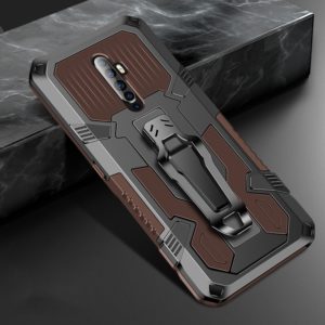For OPPO Reno2 F Machine Armor Warrior Shockproof PC + TPU Protective Case(Coffee) (OEM)