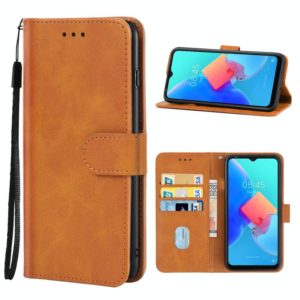 Leather Phone Case For Tecno Spark Go 2022(Brown) (OEM)