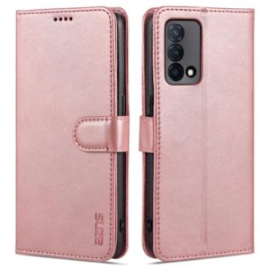 For OPPO K9 AZNS Skin Feel Calf Texture Horizontal Flip Leather Case with Card Slots & Holder & Wallet(Rose Gold) (AZNS) (OEM)