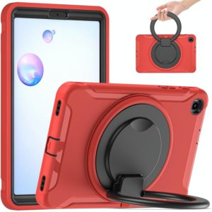 For Samsung Galaxy Tab A 8.4 T307 2020 Shockproof TPU + PC Protective Case with 360 Degree Rotation Foldable Handle Grip Holder & Pen Slot(Red) (OEM)