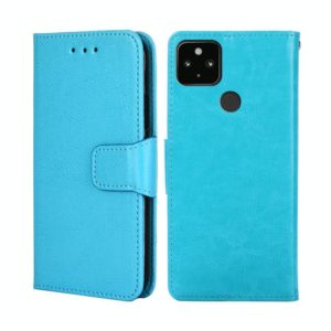 For Google Pixel 5 XL 5G / Pixel 4A 5GCrystal Texture Leather Phone Case(Light Blue) (OEM)
