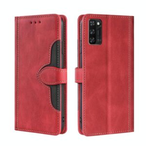 For Blackview A100 Skin Feel Straw Hat Magnetic Buckle Leather Phone Case(Red) (OEM)