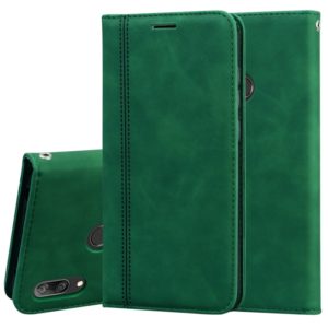 For Huawei Y7 Prime (2019) Frosted Business Magnetic Horizontal Flip PU Leather Case with Holder & Card Slot & Lanyard(Green) (OEM)