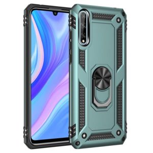 For Huawei Y8p Shockproof TPU + PC Protective Case with 360 Degree Rotating Holder(Green) (OEM)