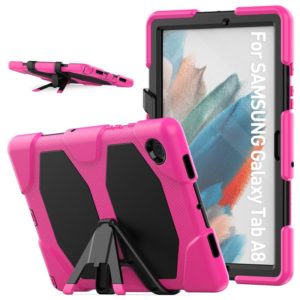 For Samsung Galaxy Tab A8 10.5 2021 X200 / X205 Colorful Silicon + PC Tablet Case(Rose Red) (OEM)
