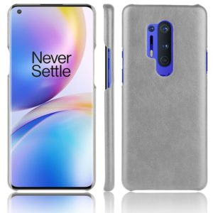 For OnePlus 8 Pro Shockproof Litchi Texture PC + PU Case(Gray) (OEM)