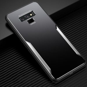 For Samsung Galaxy Note9 Blade Series TPU Frame + Titanium Alloy Sand Blasting Technology Backplane + Color Aluminum Alloy Decorative Edge Mobile Phone Protective Shell(Black + Silver) (OEM)