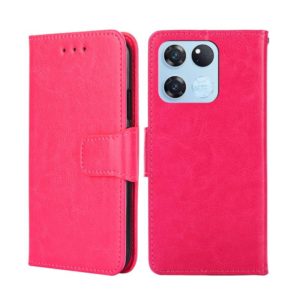 For OnePlus Ace Racing Crystal Texture Leather Phone Case(Rose Red) (OEM)