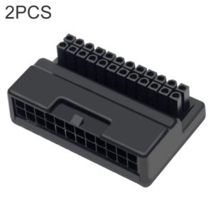 2 PCS ATX 24Pin 90 Degree Power Plug Adapter (OEM)