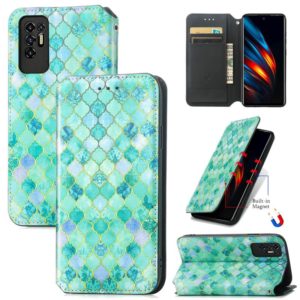 For Tecno Pova 2 Colorful Magnetic Horizontal Flip Leather Phone Case with Holder & Card Slot & Wallet(Emerald) (OEM)