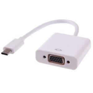 USB-C / Type-C 3.1 to VGA Multi-display Adapter Cable, For Macbook 12 inch / Chromebook Pixel 2015(White) (OEM)