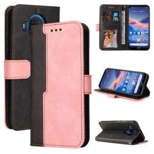 For Nokia G10 / G20 Business Stitching-Color Horizontal Flip PU Leather Case with Holder & Card Slots & Photo Frame(Pink) (OEM)