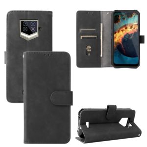 For Oukitel WP15 5G Solid Color Skin Feel Magnetic Buckle Leather Phone Case(Black) (OEM)