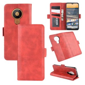 For Nokia 5.3 Dual-side Magnetic Buckle Horizontal Flip Leather Case with Holder & Card Slots & Wallet(Red) (OEM)