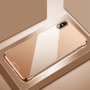 For iPhone XR SULADA Borderless Plated PC Protective Case(Gold) (SULADA) (OEM)