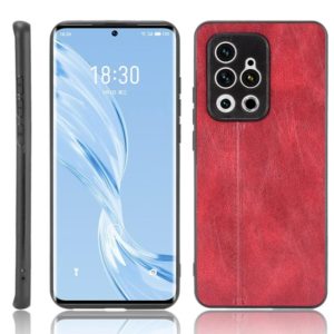 For Meizu 18 Pro Shockproof Sewing Cow Pattern Skin PC + PU + TPU Case(Red) (OEM)