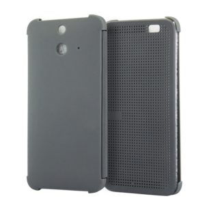 For HTC One E8 Smart Flip Dot View Case with Sleep and Wake-up Function(Grey) (OEM)