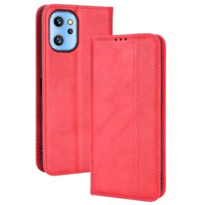 For UMIDIGI A13 / A13 Pro / A13S Magnetic Buckle Retro Crazy Horse Leather Phone Case(Red) (OEM)