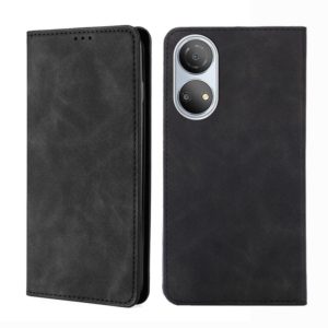 For Honor Play 30 Plus Skin Feel Magnetic Horizontal Flip Leather Phone Case(Black) (OEM)