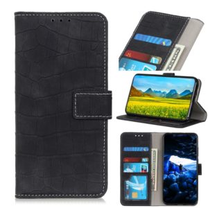 For Vodafone Smart V11 Crocodile Texture Horizontal Flip Leather Case with Holder & Card Slots & Wallet(Black) (OEM)