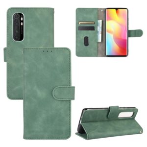 For Xiaomi Mi Note 10 Lite Solid Color Skin Feel Magnetic Buckle Horizontal Flip Calf Texture PU Leather Case with Holder & Card Slots & Wallet(Green) (OEM)