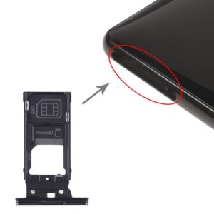 SIM Card Tray + SIM Card Tray + Micro SD Card Tray for Sony Xperia XZ2(Black) (OEM)