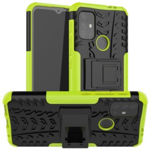 For Motorola Moto G30 Tire Texture Shockproof TPU+PC Protective Case with Holder(Green) (OEM)