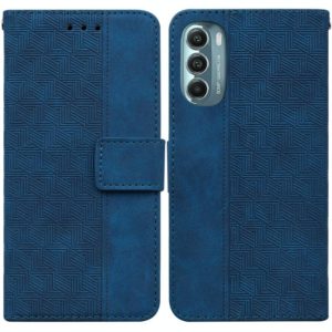 For Motorola Moto G Stylus 5G 2022 Geometric Embossed Leather Phone Case(Blue) (OEM)