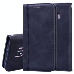 For Samsung Galaxy J2 Core Frosted Business Magnetic Horizontal Flip PU Leather Case with Holder & Card Slot & Lanyard(Black) (OEM)