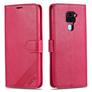 For Xiaomi Redmi 10X 4G / Note 9 AZNS Sheepskin Texture Horizontal Flip Leather Case with Holder & Card Slots & Wallet(Red) (AZNS) (OEM)
