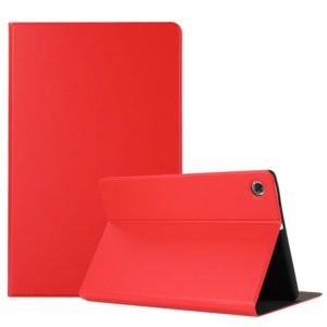 For Lenovo M10 Plus Voltage Craft Texture TPU Horizontal Flip Protective Case with Holder(Red) (OEM)
