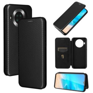 For Cubot Note 20 Carbon Fiber Texture Horizontal Flip TPU + PC + PU Leather Case with Card Slot(Black) (OEM)