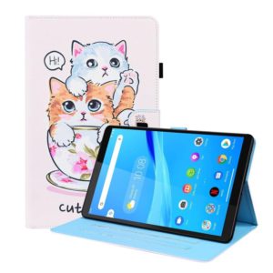 For Lenovo Tab M8 FHD TB-8505F / TB-8705X 8.0 inch Animal Pattern Horizontal Flip Leather Case with Holder & Card Slots & Photo Frame(Cat Brothers) (OEM)