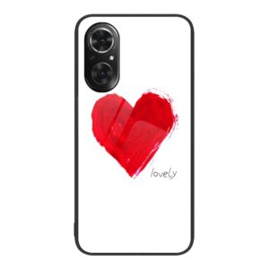 For Honor 50 SE Colorful Painted Glass Phone Case(Love) (OEM)
