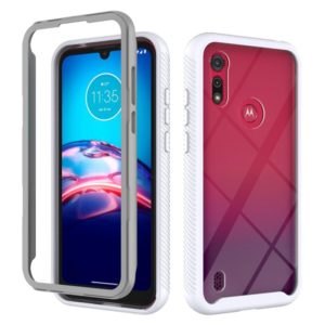 For Motorola Moto E6s (2020) Starry Sky Solid Color Series Shockproof PC + TPU Protective Case(White) (OEM)